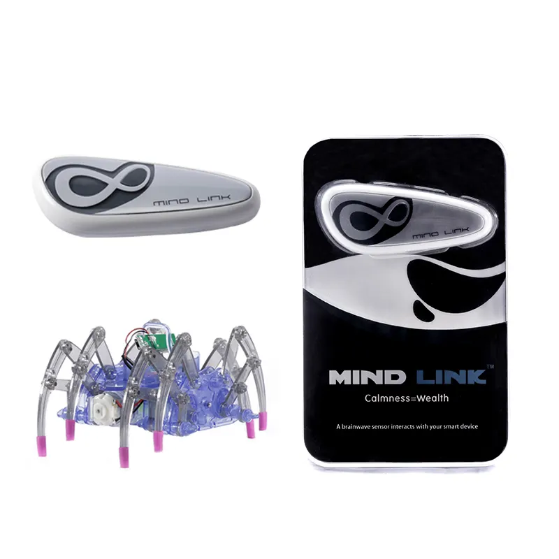 MindLink Robot Laba-laba Portabel Anak, Gelombang Otak, Mainan Robot Laba-laba Kendali Pikiran