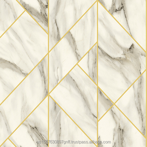 วอลล์เปเปอร์สไตล์เอเชียลายลอกและติดม้วนวอลเปเปอร์ลายทองคำเปลววอลเปเปอร์หินอ่อนสำหรับบ้าน - Product Image 3