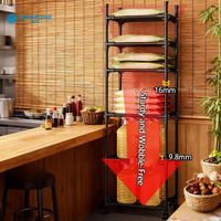 Étagère de rangement en métal robuste avec barres transversales de 9,8 mm pour salon et garde-manger