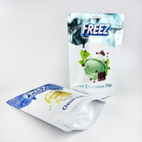 Sachets en plastique PE de qualité alimentaire, anti-odeur, avec fermeture éclair et designs personnalisés, pour crème glacée lyophilisée (tailles sur mesure)