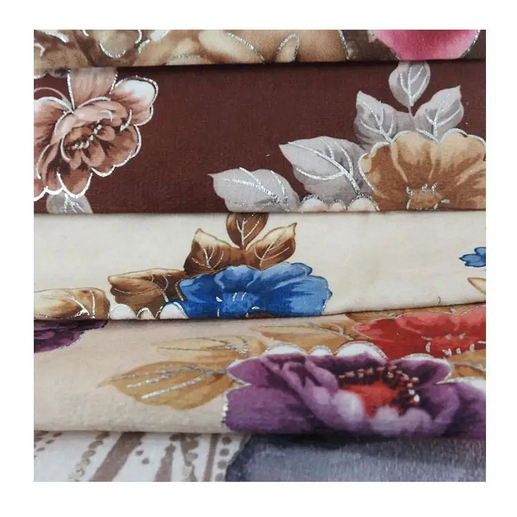 Chinese Factory 100% Polyester Printing Fabric Print Velvet Sofa Fabric Italy Velvet Fabric