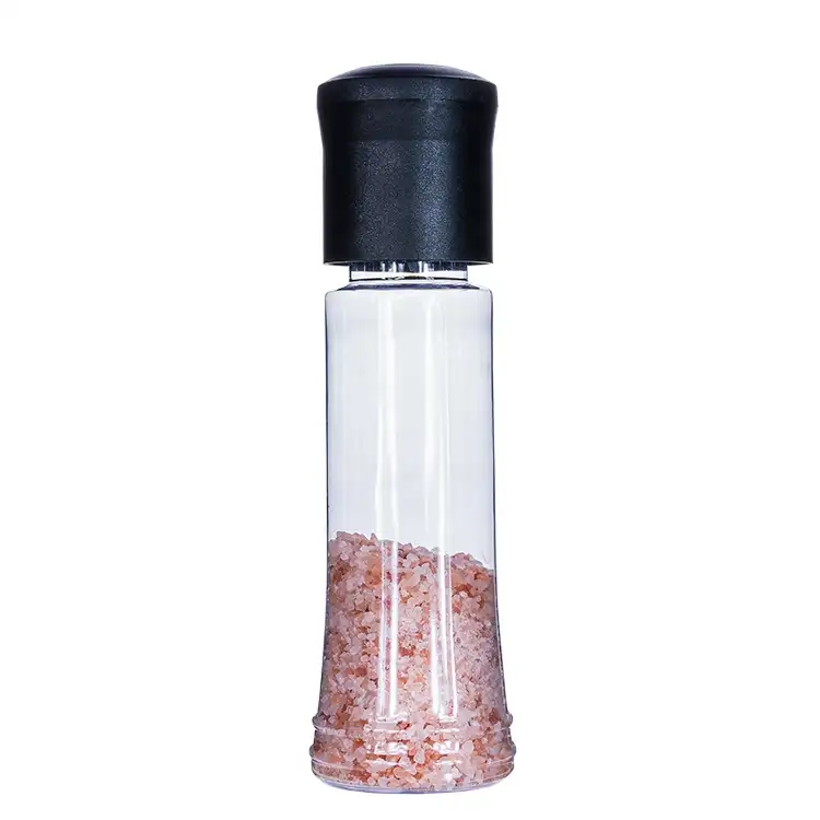 Molinillo de sal y pimienta de plástico, mecanismo de molinillo de sal, botella, 340ML