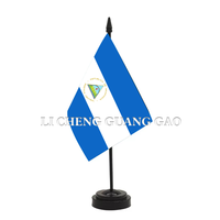 Article populaire : Mini drapeau de table d'Islande noir à pointe, bannière patriotique pour réunion de bureau formelle, drapeau décoratif