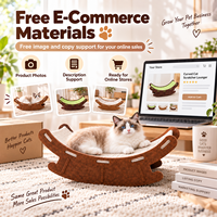 Lit grattoir incurvé pour chat en feutre, panneau à gratter confortable pour chat d'intérieur, lit de repos personnalisé, vente en gros