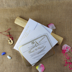 أكريليك شفاف فاخر مع غطاء ألواح صلبة بطاقات دعوة عيد ميلاد مخصصة بطاقات RSVP - Product Image 6