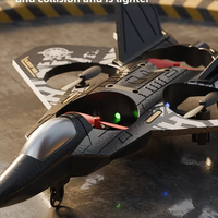 Avion télécommandé, nouveau planeur en mousse à hauteur fixe, modèle de chasseur pour enfants, cadeau pour garçon, utilisation en intérieur à quatre axes avec vidéo FHD 1080p