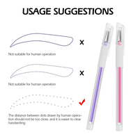 0.5mm 1mm stérilisé Microblading tatouage sourcil peau marqueur stylo avec règle de mesure positionnement outils de beauté