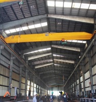 10t Single Girder Overhead Crane for Warehouse, CE Bridge Crane with Electric Hoist, LDE Type Workshop Factory Industrial Crane