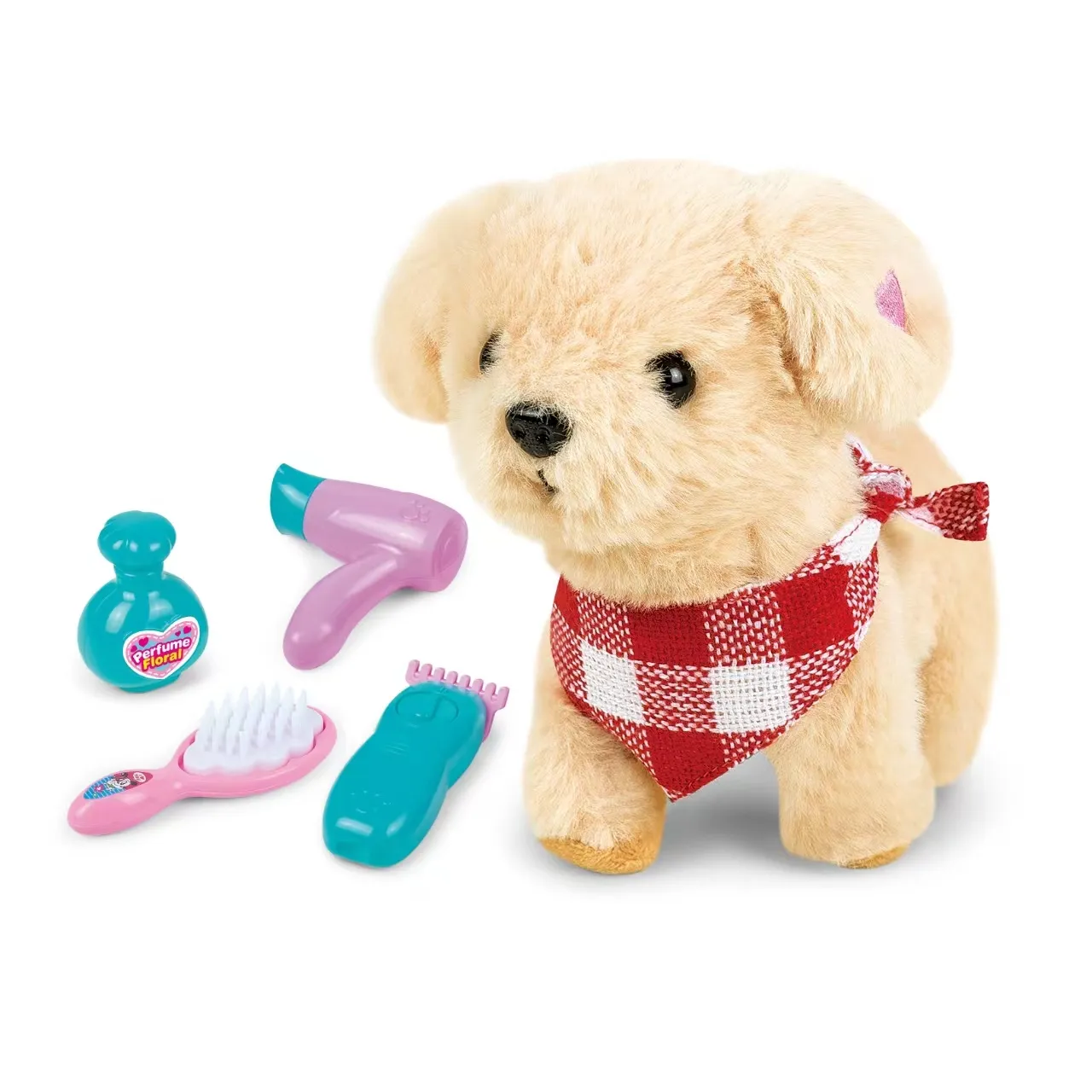 Peluche Golden Retriever Toy Puppy Electronic Interactive Pet Dog - Walking, Barking, Tail Wagging, Stretching Companion Animal