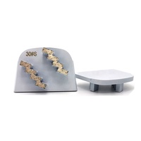 Segment de meulage diamanté en zigzag de 10 mm, abrasif moyen, bloc trapézoïdal 6 # -400 #   Outils de ponçage pour sols en béton