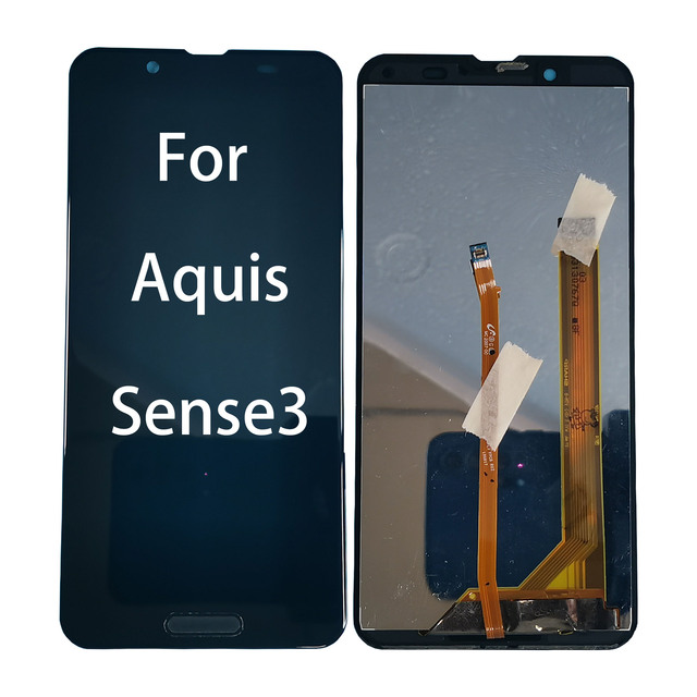 Original Quality for Sharp Aquis Sense3 Aquos LCD Display Touch Glass Digitizer with Frame Mobile Phone Replacement Parts