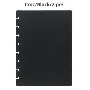 Journal A5 personnalisé en cuir PU d'apparence premium et réutilisable avec impression crocodile pour carnet relié à disque et <span class=keywords><strong>couverture</strong></span> de carnet de notes planificateur - Product Image 3
