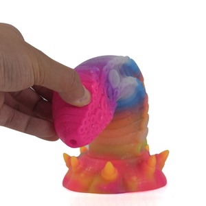 YOCY Big Head Octopus Anal Sex Toy Silicone Flexible Fantasy <b>Dildo</b> for Women Anus Beads Suction Cup Cock - Product Image 3