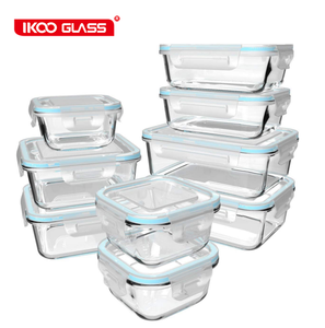 Glass Food Container Glassfood Glass Storage Container IKOO GLASS Glass Lunch Box Set Bento Box Heat Resistant Glass Food Storage Container Set