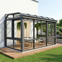 Serre contemporaine en aluminium, véranda à double vitrage trempé Low-E, utilisation agricole et de loisirs 4 saisons