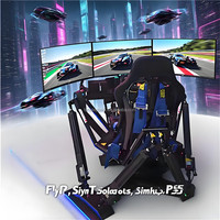 Simulador de Carreras de 6 Grados de Libertad con 3 Pantallas, Plataforma de Juego de Simulación de Conducción F1, Simulador de Movimiento Completo de Metal para Parques de Aventuras al Aire Libre, Fábrica de China