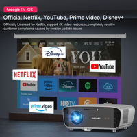Projecteur 4k Google Smart Wifi Proyector Portatil Lcd Tv Vidéo Projecteur pour la maison/l'éducation/le bureau/le golf/le jardin