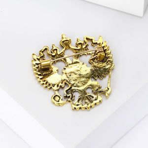 Vintage Animal Broches Metal Lapel Pin Alloy Double Head <span class=keywords><strong>Eagle</strong></span> <span class=keywords><strong>Brooch</strong></span> Pin para homens Mulheres Roupas Decoração - Product Image 5