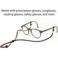 Gafas de sol unisex Correa antideslizante ajustable gafas cordón soporte Premium PU cuero gafas retenedor
