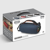 Altavoz Portátil Gu-133 BOOMBOX con Woofer de Tela, Bluetooth, Asa, Sonido Estéreo, Bajos de Alta Fidelidad, Música, Altavoz para Exteriores Resistente al Agua, Radio FM