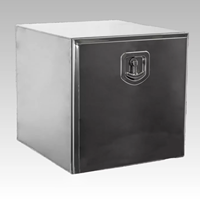 Boîte à outils carrée en acier pour camion, modèle européen, revêtement poudré, couvercle durable, résistante aux intempéries, solution de rangement personnalisée pour camions