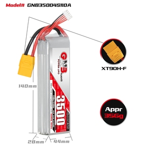GAONENG GNB 3500mAh 4S 14.8V 110C XT90 RC LiPo Battery FPV Large Scale Plane Helicopter RC <b>Car</b> Racing Truck <b>Monster</b> - Product Image 3