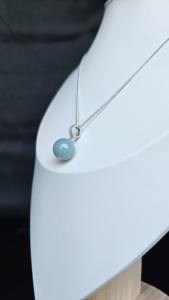 Collier pendentif en jade unisexe certifié NGTC, best-seller, jadeite Paradise, diamant cultivé, argent 925, symbole de l'amour et de la romance - Product Image 2