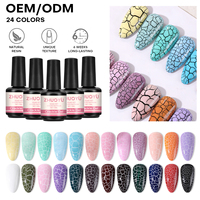 Vernis à ongles professionnel en gel effet craquelé, vernis UV personnalisé avec logo, laque à ongles magnétique craquelée, kit de vernis à ongles en gel