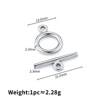 Fermoir OT en acier inoxydable poli sans couture, pour collier DIY, bracelet de perles, connecteur d'extrémité, accessoires de bijoux faits à la main