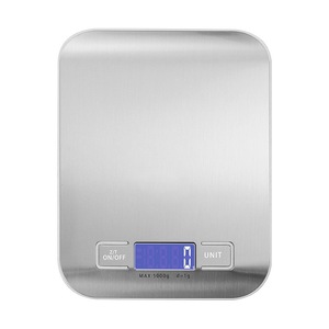 Báscula de alimentos para cocinar y hornear Pantalla LCD Función de <span class=keywords><strong>tara</strong></span> Mini báscula de Cocina Digital de acero inoxidable - Product Image 1
