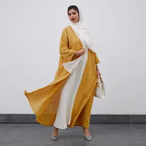 2023 Hot sale style Southeast Asia Middle East Dubai Spring summer gown Abaya Muslim Turkey fashion temperament elegant cardigan