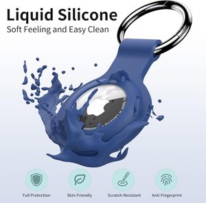 Accessori per AirTags Localizzatore GPS Custodia in Silicone per <span class=keywords><strong>Air</strong></span> Tags Portachiavi Anti-smarrimento Tracker di Localizzazione Custodia Protettiva - Product Image 3
