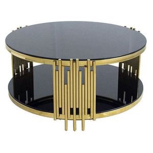 Tronc d'arbre de gravure inoxydable central unique en acier, table basse en or de luxe/ - Product Image 4