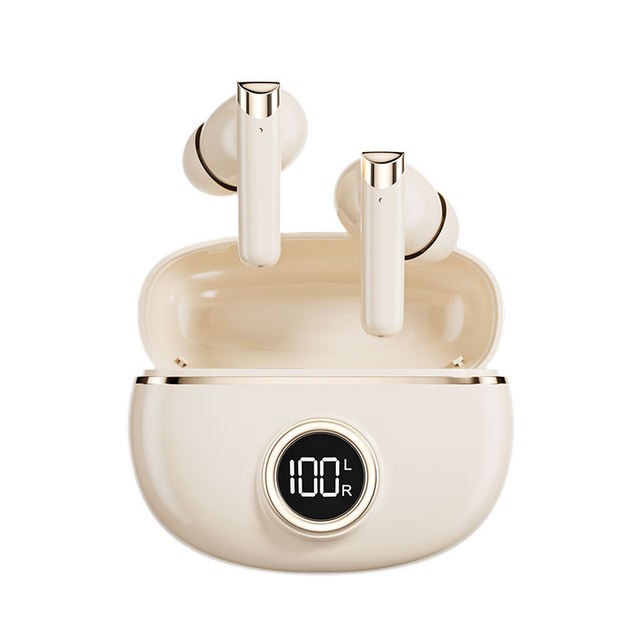 New JL LED Wireless Earbuds Active Noise Reduction IPX6 Waterproof 15-20 Hours Playtime for Sports Gaming-Semi-in-Ear Design