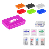 Trousse de premiers secours portable mini format, personnalisable avec logo et couleur, pour activités de plein air, survie, camping, blessures quotidiennes, promotion professionnelle.