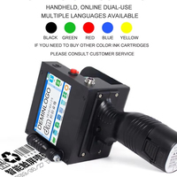 Impresora de Inyección de Tinta Portátil T50 de Fuente Grande para Empaques de Cajas de Madera, Cartón y Bolsas Tejidas, Logotipo de 50 mm, Código QR, Bicolor, Impresora de Inyección de Tinta de 5 CM