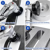 Mini outil de chanfreinage, machine de biseautage pneumatique à 45 degrés avec lames de rechange et roulements pour l'ébavurage du métal