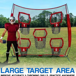 ตาข่ายซ้อมขว้างเบสบอล/ซอฟต์บอล พร้อมโซนตีและกระเป๋าหิ้ว ปรับความสูงได้ สำหรับฝึกซ้อมการตีและการรับลูก - Product Image 2