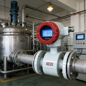 مقياس تدفق كهرومغناطيسي رقمي عالي الدقة 0.2% مع واجهة RS485 للبيرة والسوائل والحليب بسعر رخيص - Product Image 1