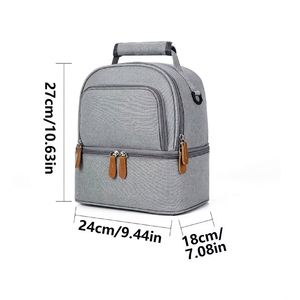 Large Capacity Portable Lunch Bag, Hot Picnic School Food Lunch Bag, Insulation <b>Material</b>, Fresh <b>Cooler</b>, Handbag With Lunch Bag - Product Image 6