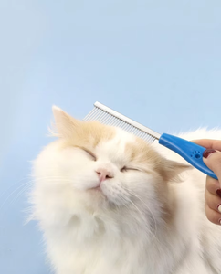 Suministros de Limpieza para Mascotas, Peine de Doble Cara de Acero Inoxidable para Perros y Gatos, Limpieza y Eliminación de Pelo - Product Image 4