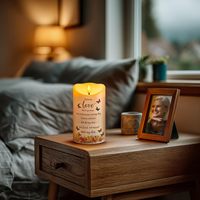 Bougie LED en cire de paraffine avec télécommande pour cadeaux de Noël et de condoléances - Décoration intérieure écologique