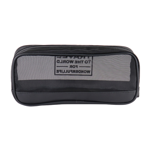 Portable Nylon Travel Cosmetic Bag Large Capacity Multifunctional Makeup Storage Fashionable Zipper Convenient Logo Pattern - Product Image 5
