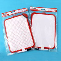 Tableau blanc effaçable à sec Foska PE encadré pour enfants avec stylo et gomme – Tableau d'écriture et de dessin
