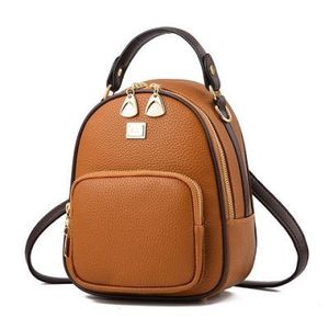 Mochila de Moda al por Mayor, Marca de Moda, Color Caramelo, Bolso de Mano, Bolso Bandolera de Cuero PU, Bolso Escolar para Teléfono Móvil para Niña - Product Image 6