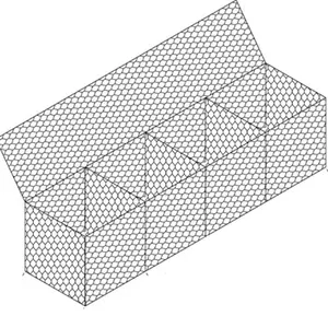 Heavy duty galvanizado pvc revestido 2x1x1m pedra hexagonal gabião caixa gabião cesta para parede retentor