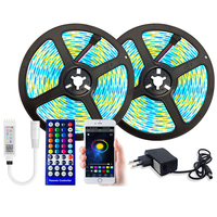 Guirlandes lumineuses LED Joystar 3M intelligentes avec contrôle USB par application, RGB 5050 30 LED/m, IP20, à intensité variable, pour fond de scène
