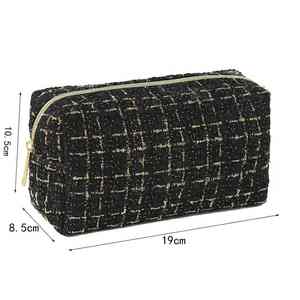 Sac cosmétique en polyester de style luxe avec fermeture à glissière - Product Image 3