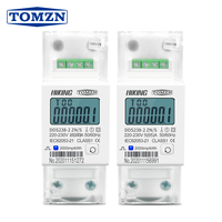 1PCS TOMZN Compteur d'énergie KWH sur rail DIN 220V 230V 50Hz 60Hz Tension Courant DDS238-2 ZN/S Monophasé RS485 MODBUS-RUT