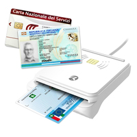 Lector de Tarjetas Inteligentes USB ZOWEETEK, Lector de Tarjetas de Crédito, Identificación, SIM, SIS, CAC, IC, NFC, RFID sin Contacto